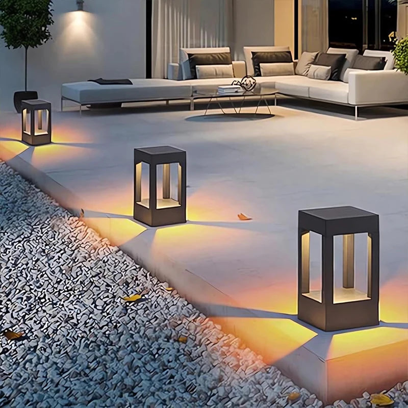 Aluminum Square Post Cap Light | LED Pillar Column Lamp | IP65 Waterproof | Pool Gate Yard Deck | 85-265V