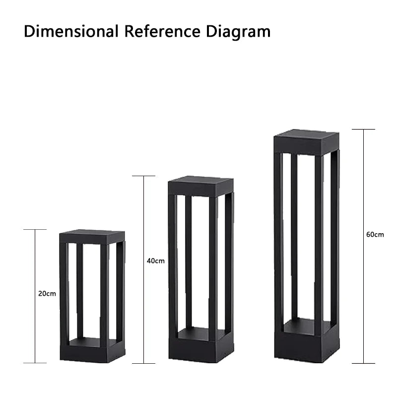 Aluminum Square Post Cap Light | LED Pillar Column Lamp | IP65 Waterproof | Pool Gate Yard Deck | 85-265V