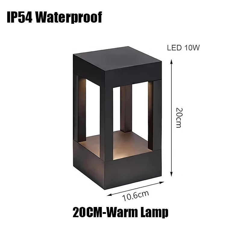 Aluminum Square Post Cap Light | LED Pillar Column Lamp | IP65 Waterproof | Pool Gate Yard Deck | 85-265V